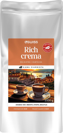 4Swiss Rich Crema świeżo palona kawa 1 kg