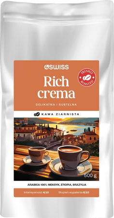 4Swiss Rich Crema świeżo palona kawa 500 g
