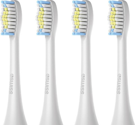 4Swiss Pakiet 4 główek do szczoteczki sonicznej ST-212 Deep Clean Biała
